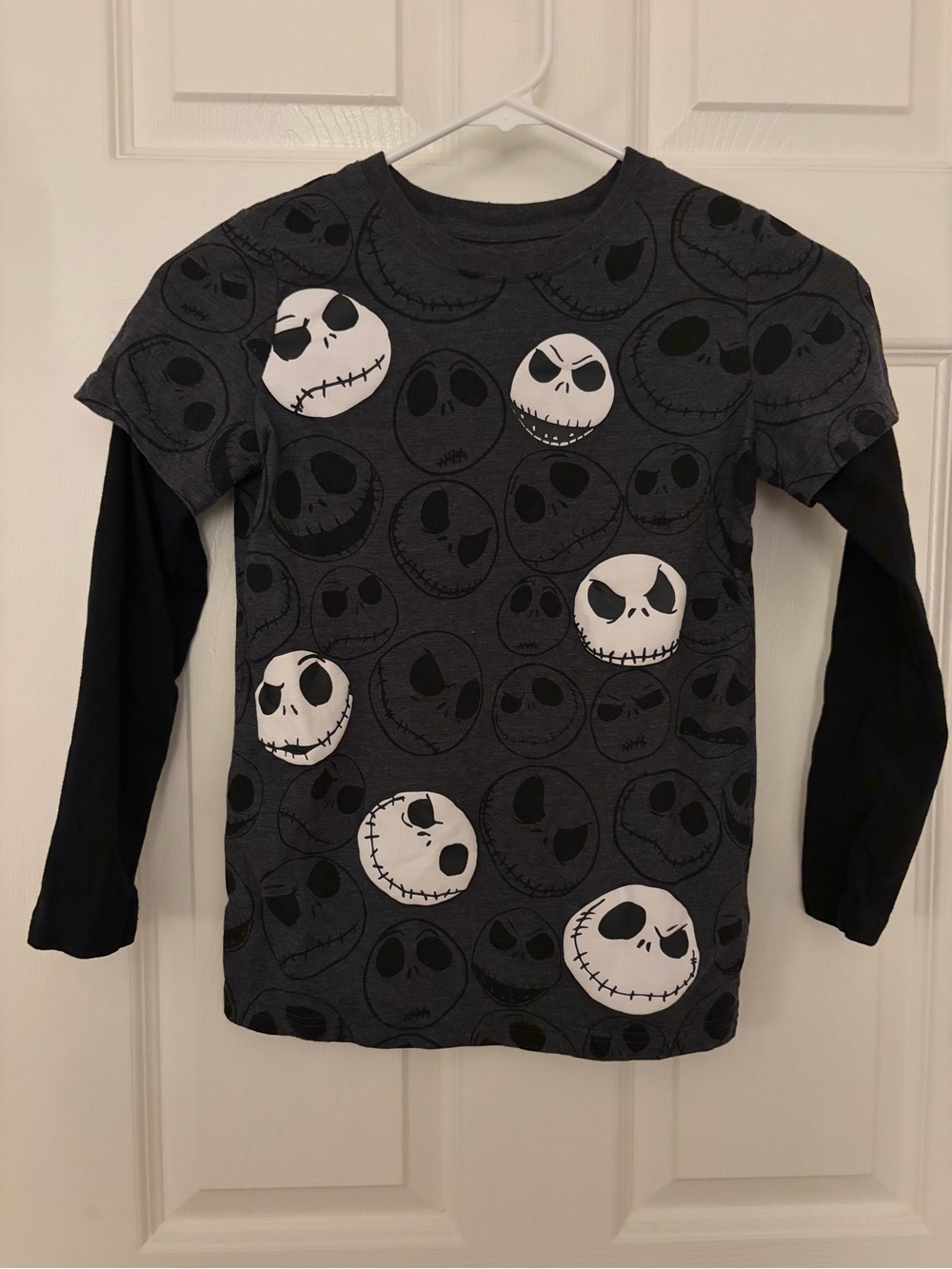 Disney Jack Skellington Long-Sleeve Tee - Black & Gray